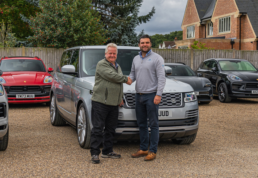 portland autos customer handover with range rover